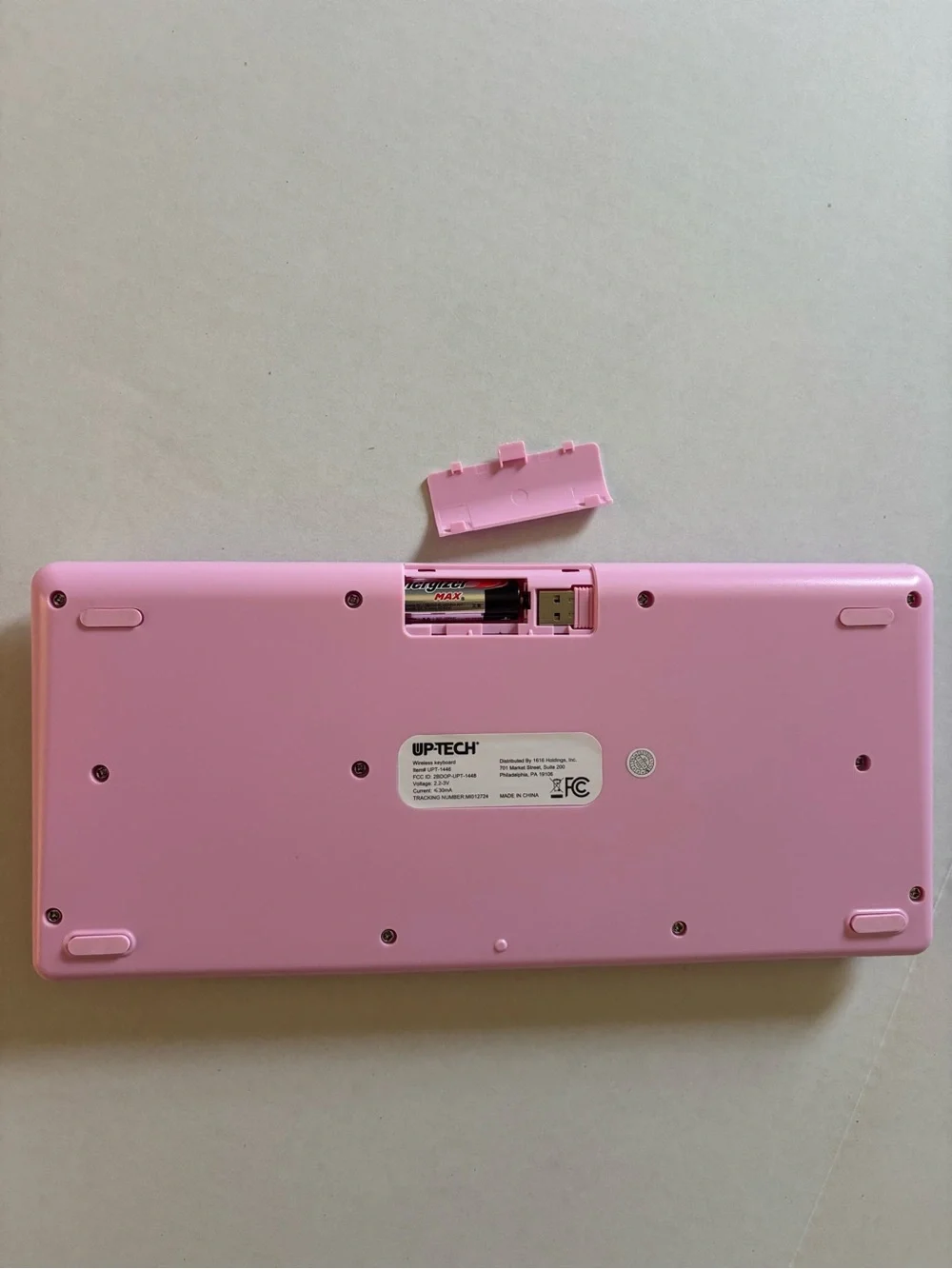 Pink Retro Round-Key Wireless Keyboard